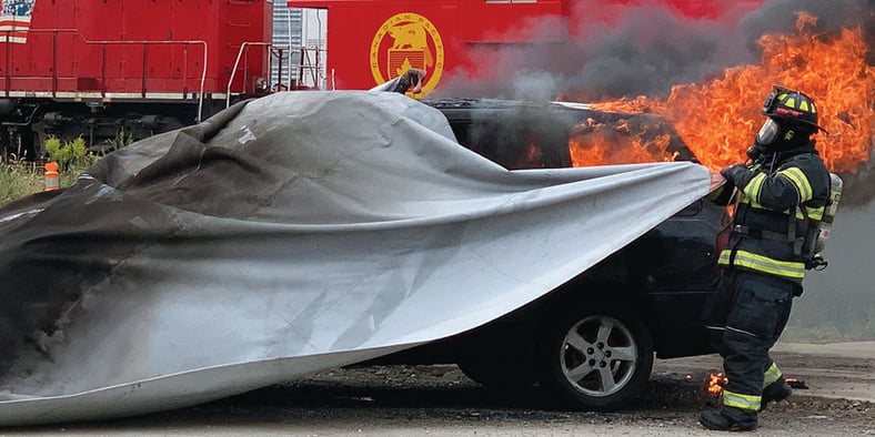 Isolate Smoke and Fire within Seconds with the Car Fire Blanket
