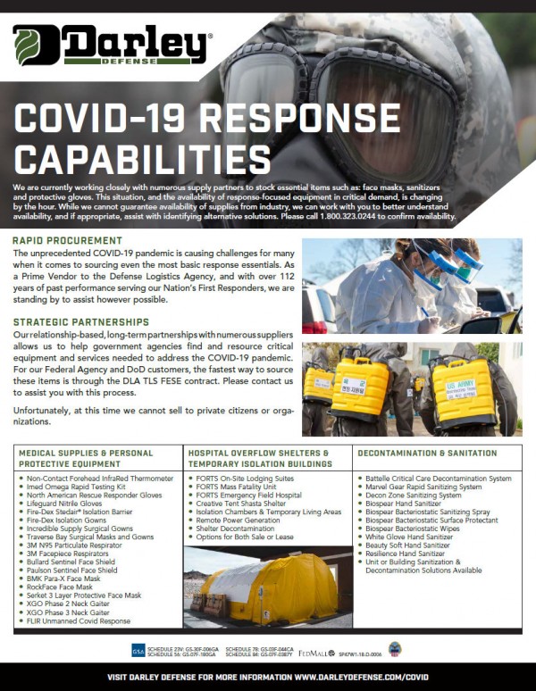 Darley Defense COVID-19 Response Capabilities